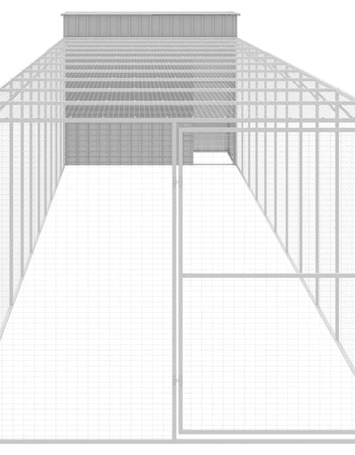 Загрузите изображение в средство просмотра галереи, Cușcă câine &amp; țarc gri deschis 214x1273x181 cm oțel galvanizat
