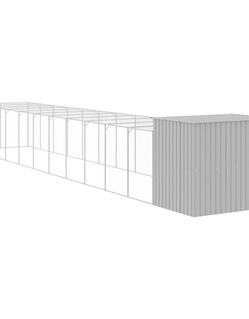 Загрузите изображение в средство просмотра галереи, Cușcă câine &amp; țarc gri deschis 214x1273x181 cm oțel galvanizat

