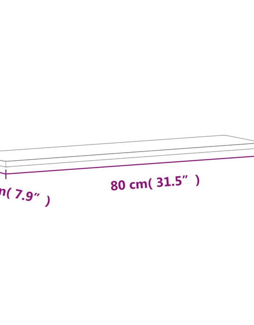 Încărcați imaginea în vizualizatorul Galerie, Raft de perete, 80x20x1,5 cm, lemn masiv de fag
