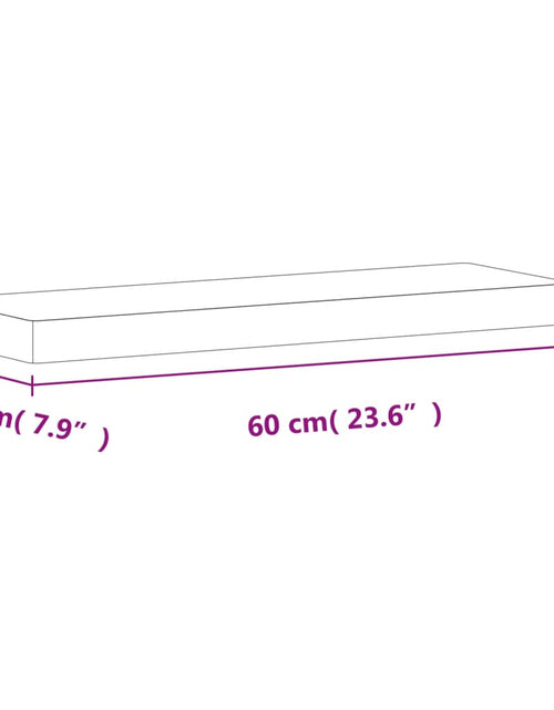 Încărcați imaginea în vizualizatorul Galerie, Raft de perete, 60x20x4 cm, lemn masiv de fag
