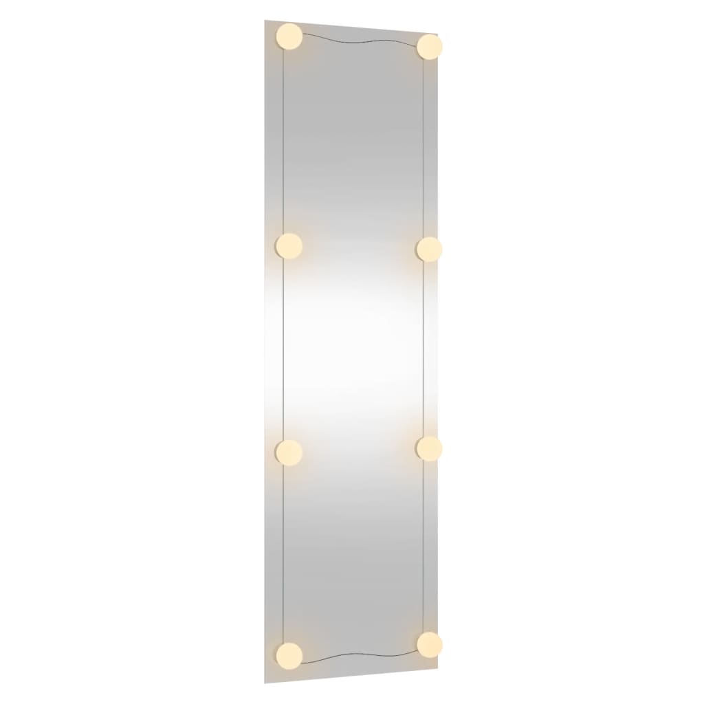 Oglindă de perete cu lumini LED 30x100 cm sticlă dreptunghiular