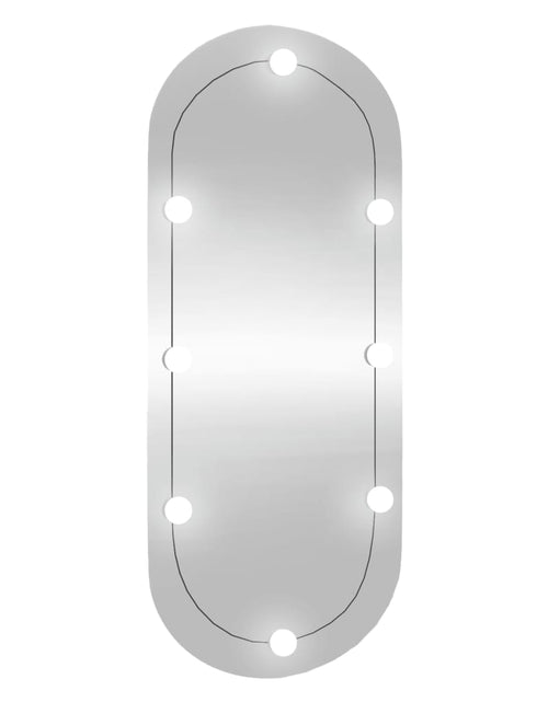 Încărcați imaginea în vizualizatorul Galerie, Oglindă de perete cu lumini LED 40x90 cm oval sticlă
