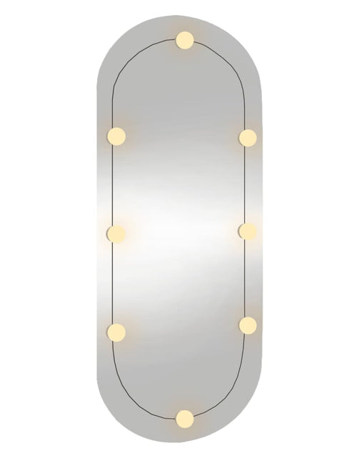 Încărcați imaginea în vizualizatorul Galerie, Oglindă de perete cu lumini LED 40x90 cm oval sticlă
