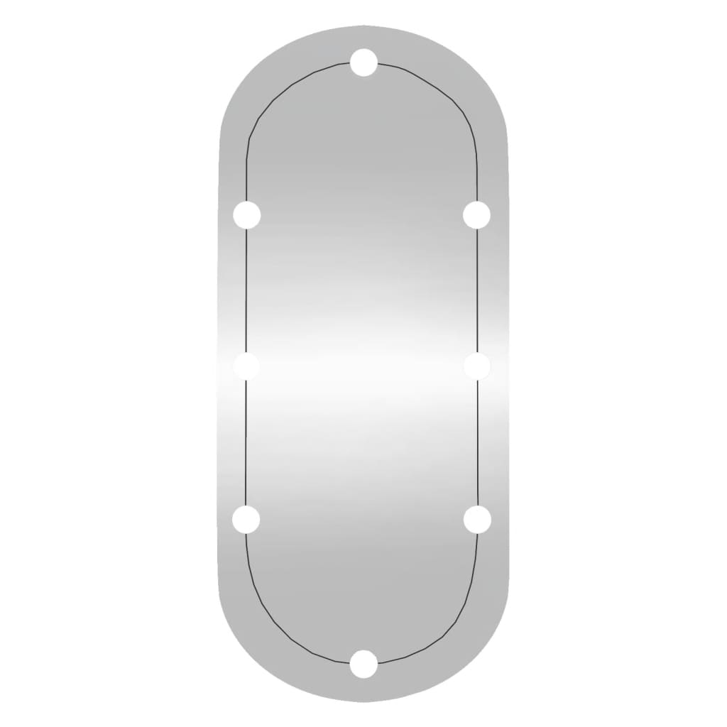 Oglindă de perete cu lumini LED 40x90 cm oval sticlă