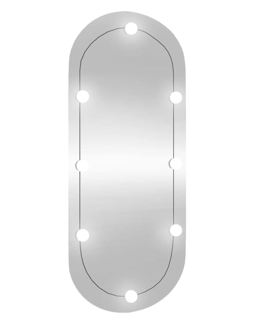 Загрузите изображение в средство просмотра галереи, Oglindă de perete cu lumini LED 45x100 cm oval sticlă
