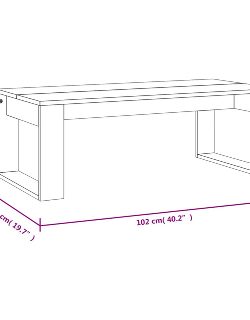 Загрузите изображение в средство просмотра галереи, Măsuță de cafea, stejar sonoma, 102x50x35 cm, lemn prelucrat
