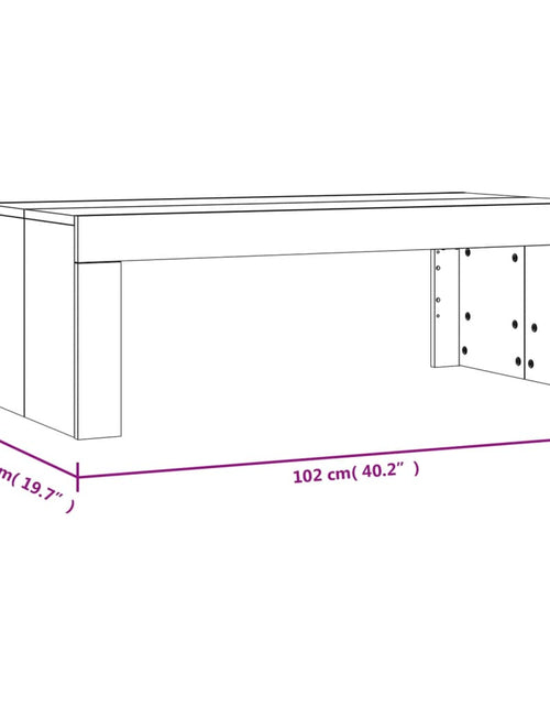 Загрузите изображение в средство просмотра галереи, Măsuță de cafea, stejar fumuriu, 102x50x36 cm, lemn prelucrat
