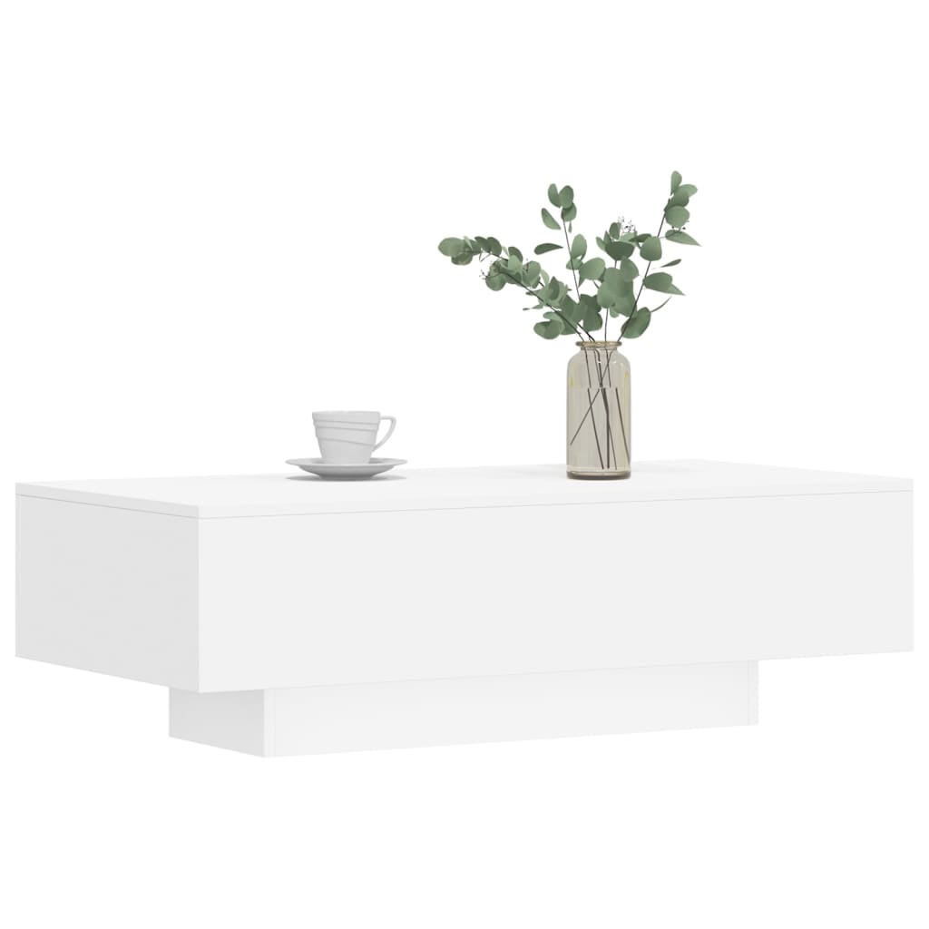 Măsuță de cafea, alb, 100x49,5x31 cm, lemn prelucrat