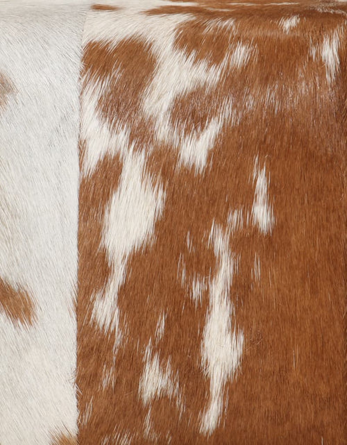 Încărcați imaginea în vizualizatorul Galerie, Bancă, maro și alb, 160x28x50 cm, piele naturală de capră
