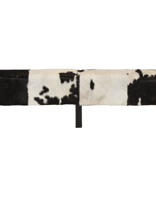 Încărcați imaginea în vizualizatorul Galerie, Bancă, alb-negru, 160x28x50 cm, piele naturală de capră
