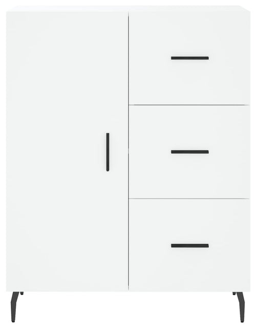 Загрузите изображение в средство просмотра галереи, Dulap înalt, alb, 69,5x34x180 cm, lemn compozit
