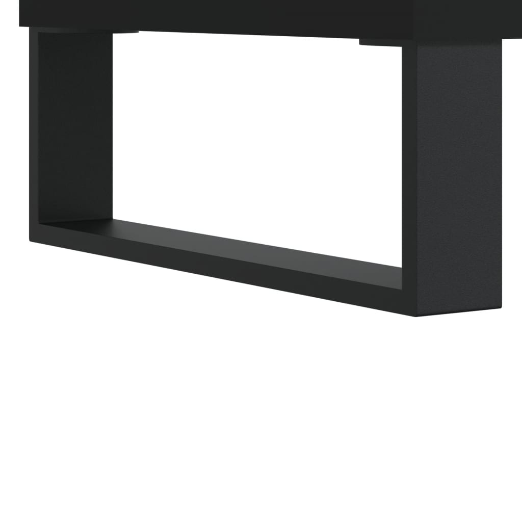 Dulap înalt, negru, 69,5x32,5x180 cm, lemn compozit