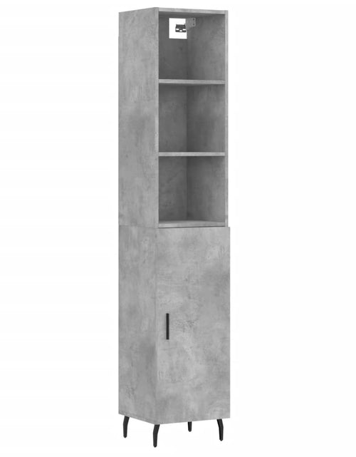 Загрузите изображение в средство просмотра галереи, Dulap înalt, gri beton, 34,5x34x180 cm, lemn prelucrat
