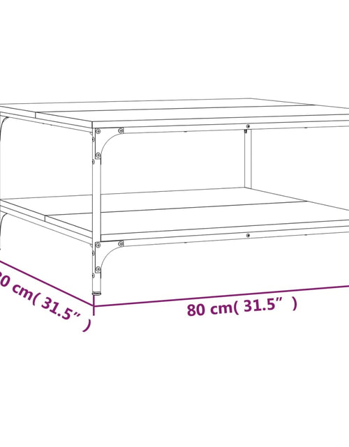 Загрузите изображение в средство просмотра галереи, Măsuță de cafea, stejar sonoma, 80x80x40 cm, lemn prelucrat
