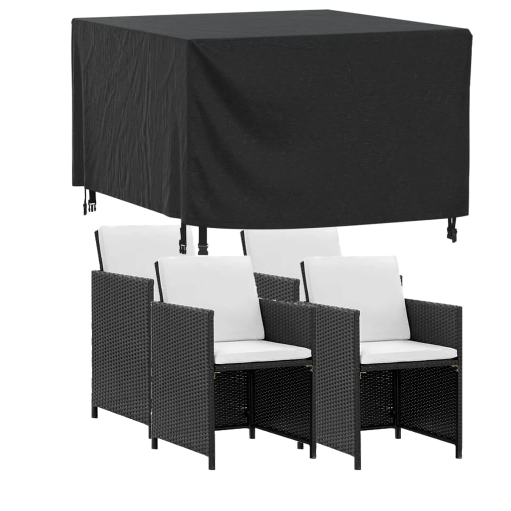 Husă mobilier de grădină negru 113x113x73 cm impermeabilă 420D