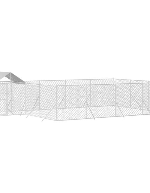 Загрузите изображение в средство просмотра галереи, Padoc exterior cu acoperiș argintiu 10x6x2,5 m oțel galvanizat
