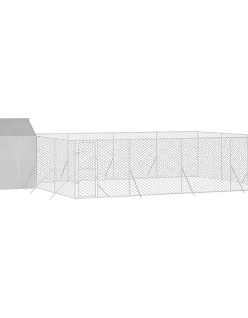 Загрузите изображение в средство просмотра галереи, Padoc exterior cu acoperiș argintiu 10x6x2,5 m oțel galvanizat
