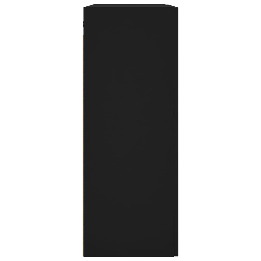 Dulap cu montaj pe perete, negru, 69,5x34x90 cm