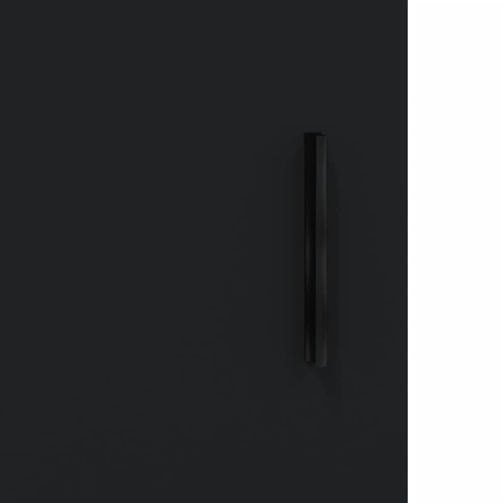 Dulap de perete, negru, 60x31x70 cm, lemn compozit