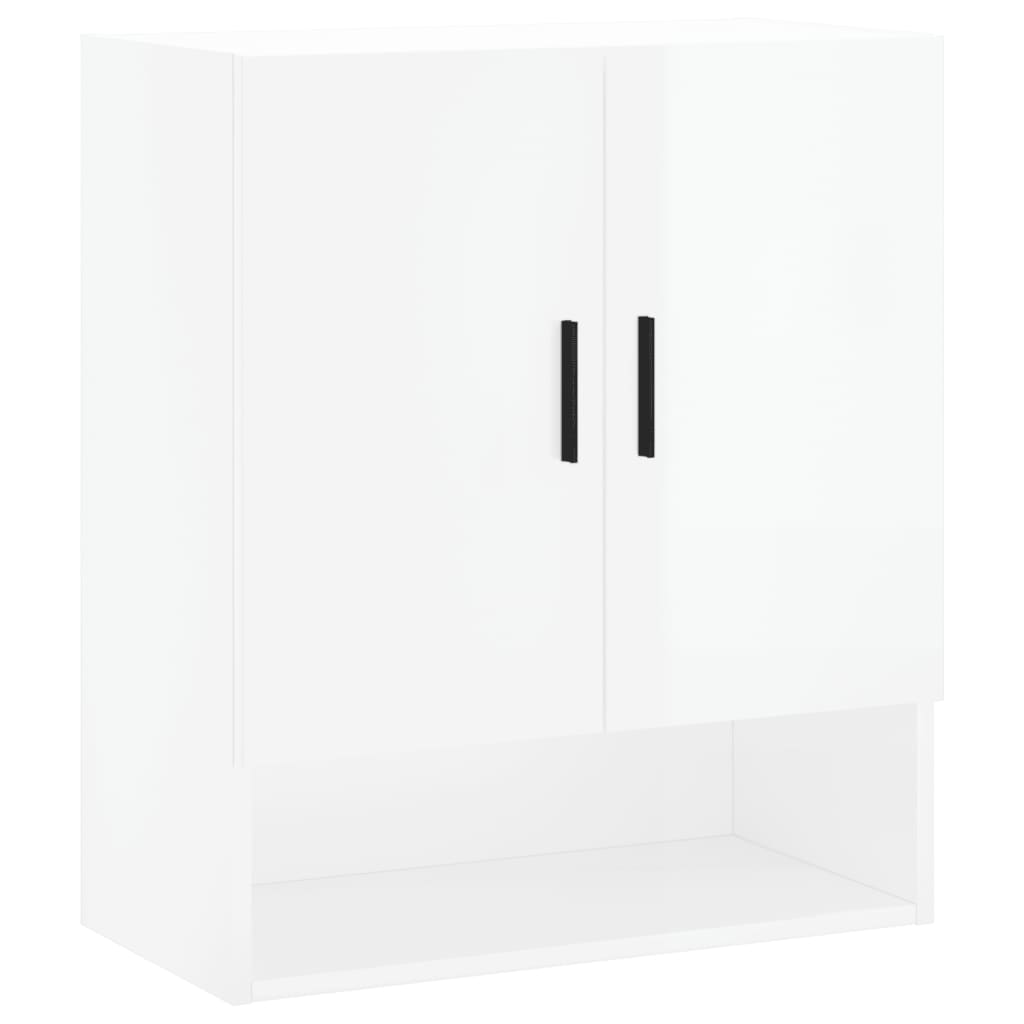 Dulap de perete, alb extralucios, 60x31x70 cm, lemn prelucrat