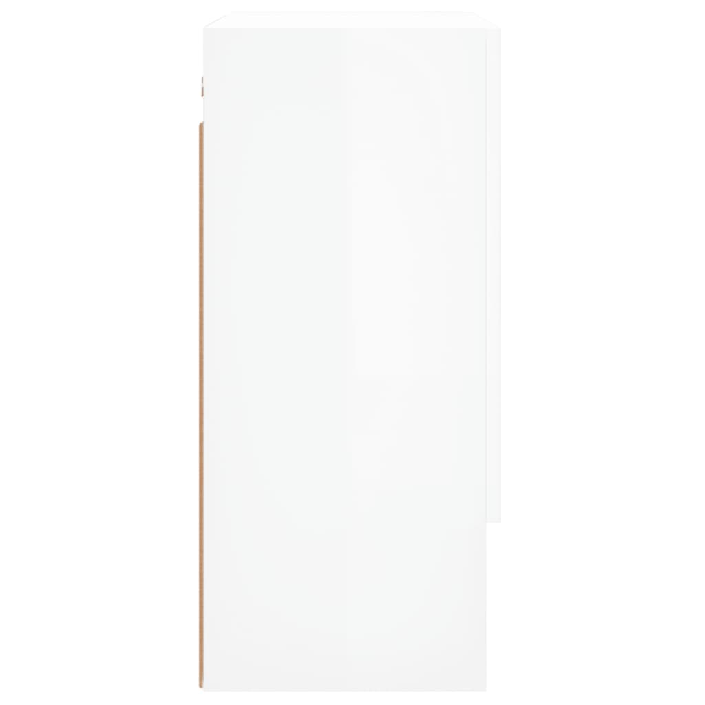 Dulap de perete, alb extralucios, 60x31x70 cm, lemn prelucrat