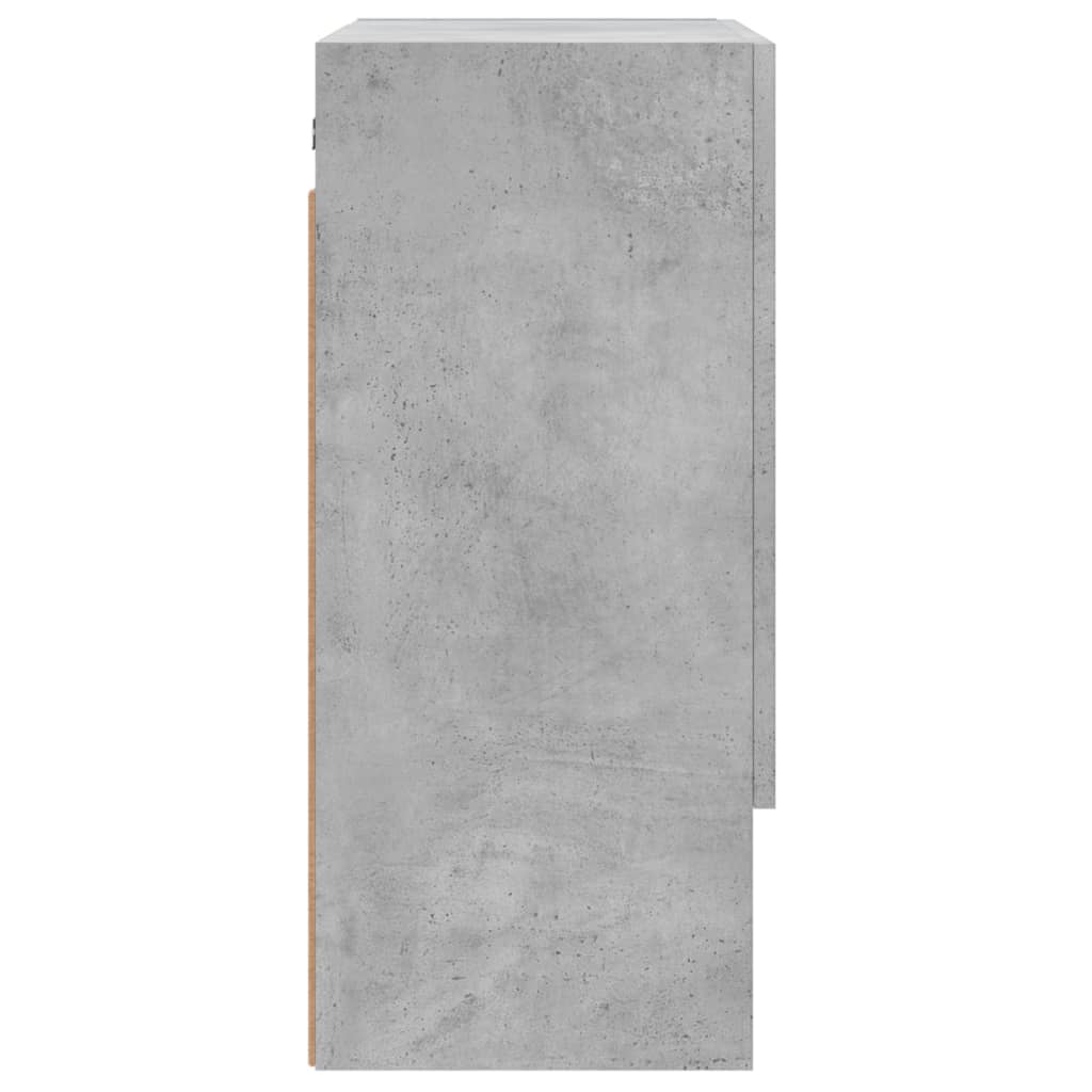 Dulap de perete, gri beton, 60x31x70 cm, lemn compozit