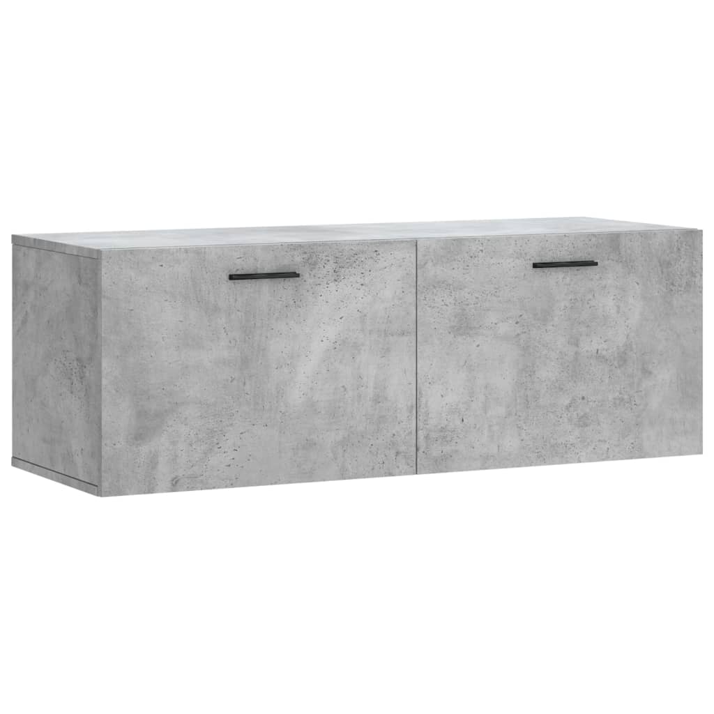 Dulap de perete, gri beton, 100x36,5x35 cm, lemn prelucrat