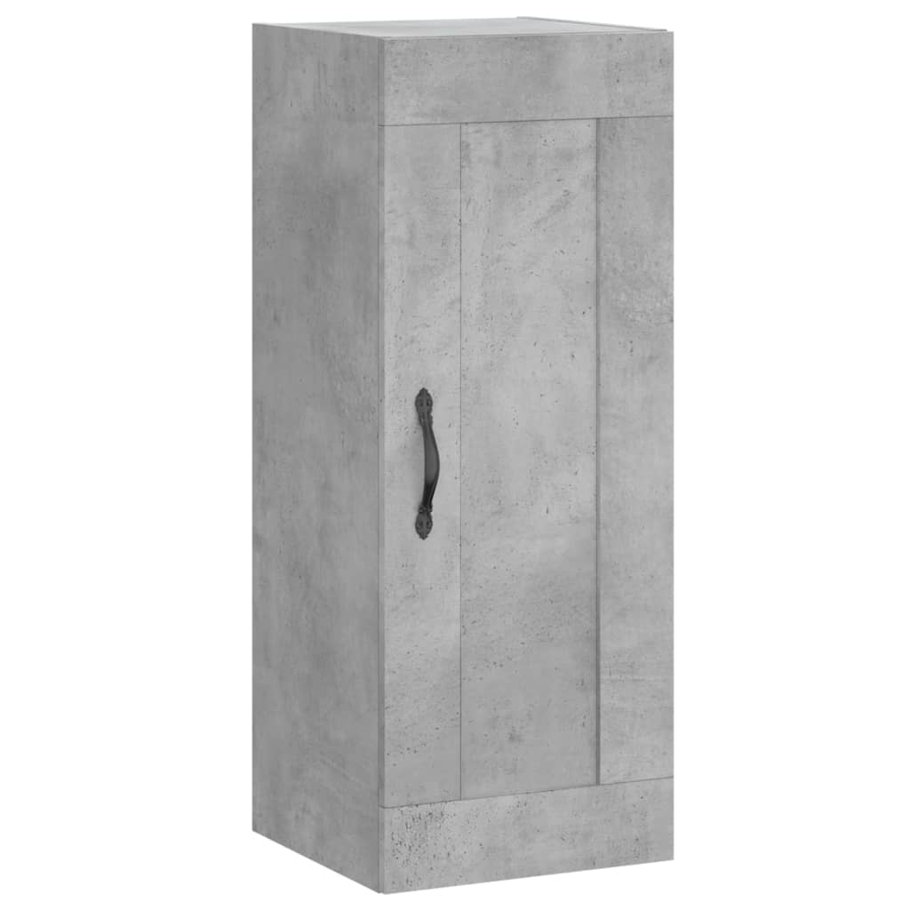 Dulap de perete, gri beton, 34,5x34x90 cm, lemn prelucrat