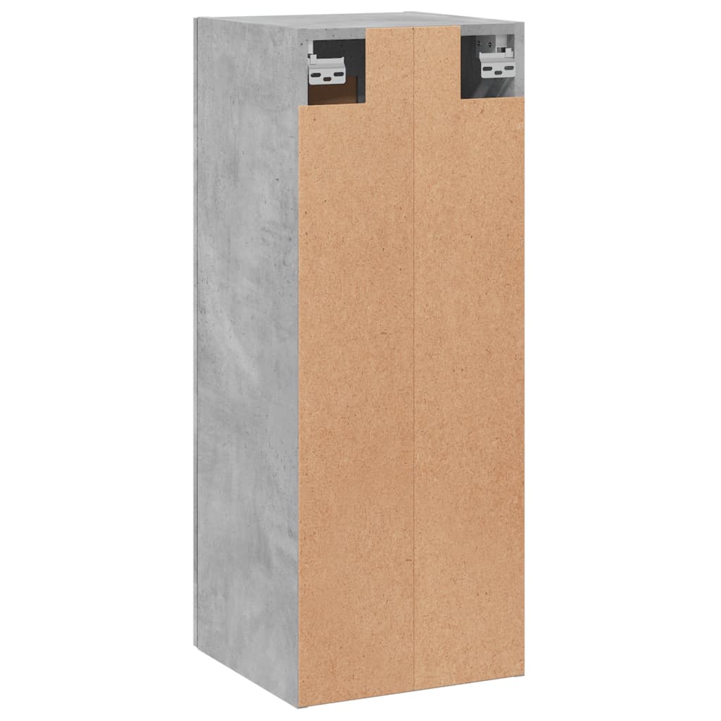 Dulap de perete, gri beton, 34,5x34x90 cm, lemn prelucrat