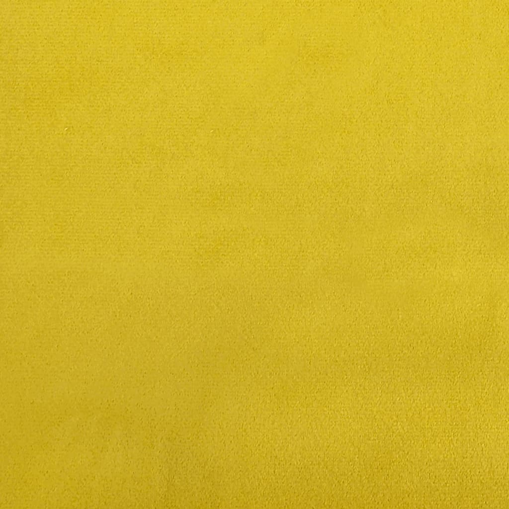 Canapea extensibilă 2 în 1 galben închis 122x204x55 cm catifea