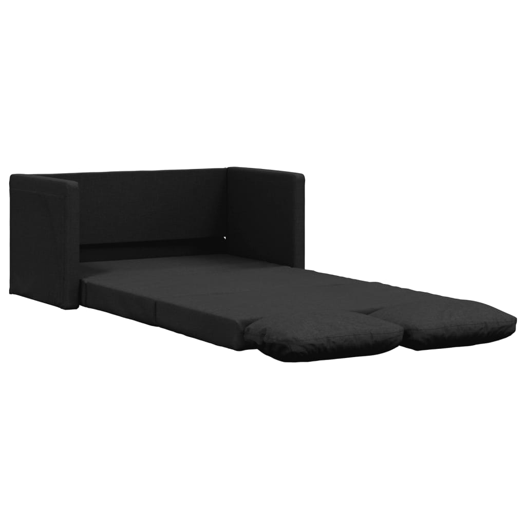 Canapea extensibilă 2 în 1, negru, 112x174x55 cm, textil