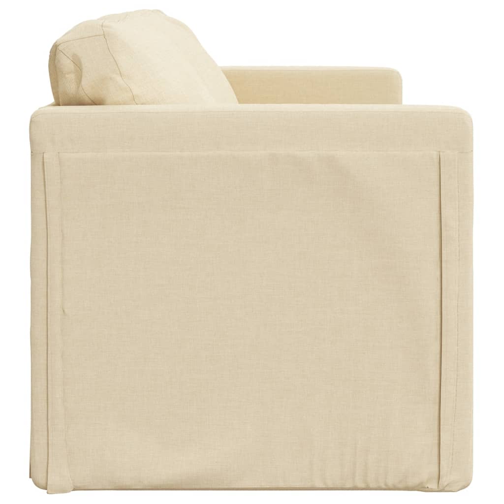 Canapea extensibilă 2 în 1, crem, 112x174x55 cm, textil