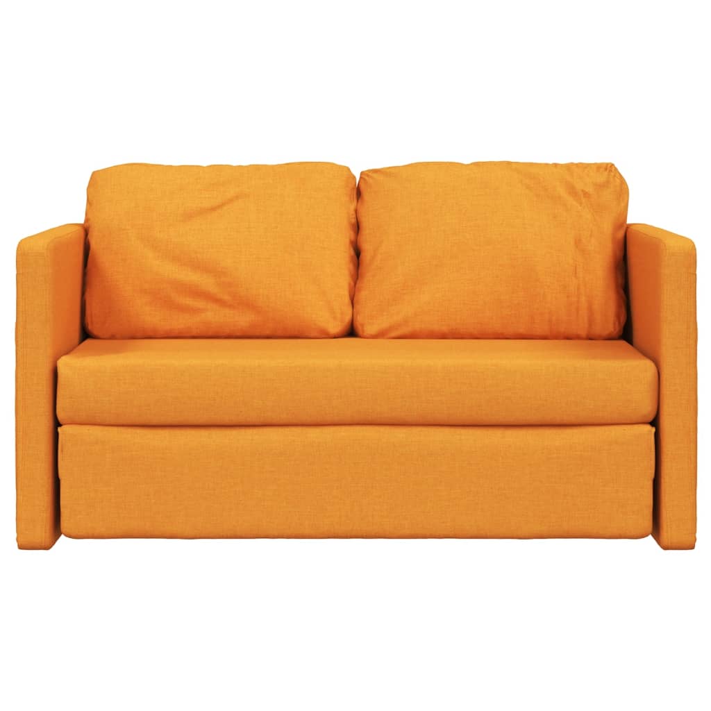 Canapea extensibilă 2 în 1 galben închis 112x174x55 cm țesătură
