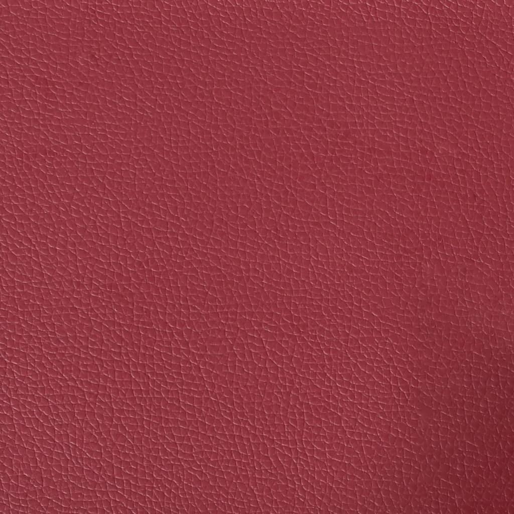 Canapea extensibilă 2 în 1, roșu vin, 112x174x55 cm piele eco