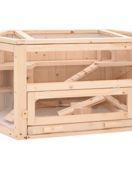 Încărcați imaginea în vizualizatorul Galerie, Cușcă pentru hamsteri, 80x40x43 cm, lemn masiv de brad - Lando
