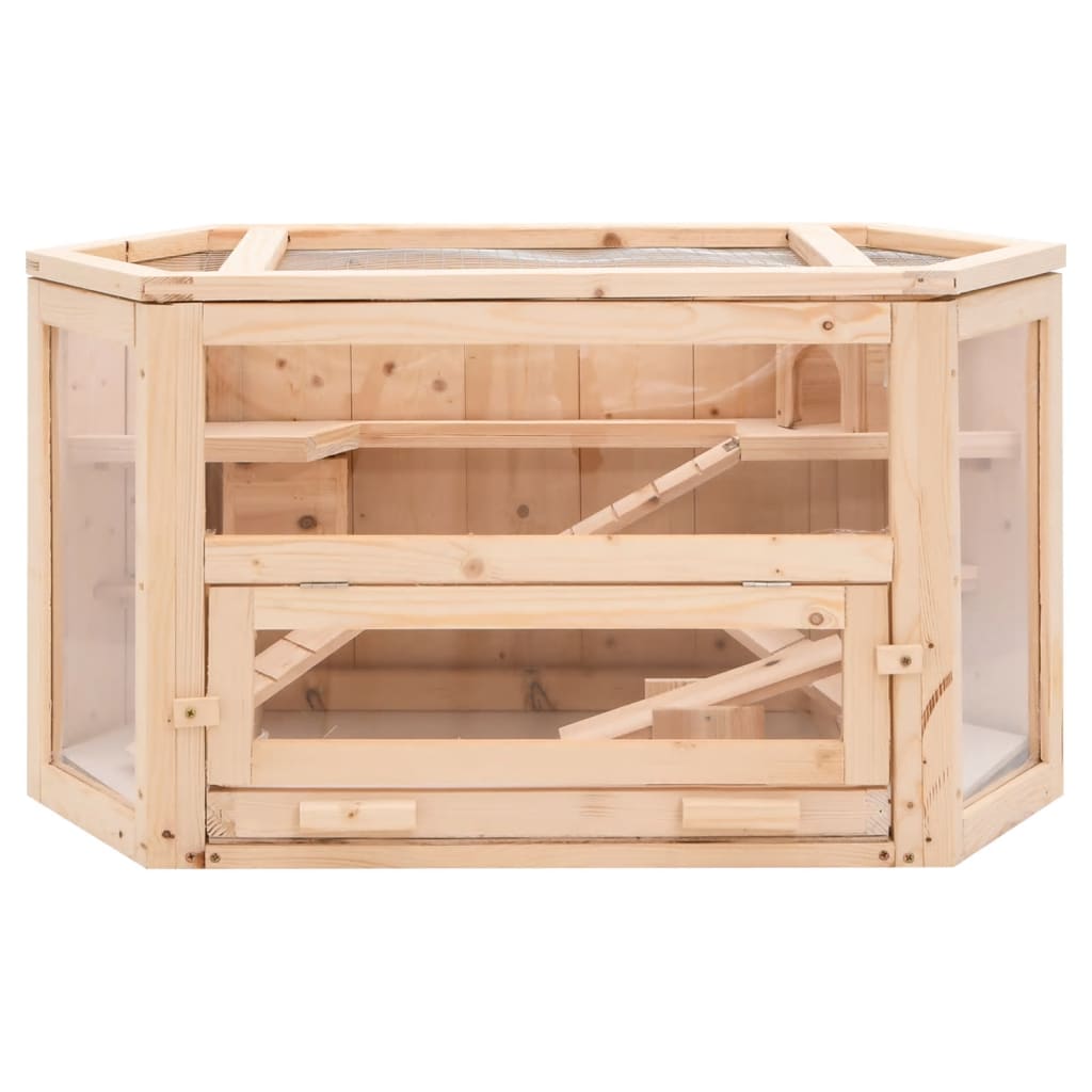 Cușcă pentru hamsteri, 80x40x43 cm, lemn masiv de brad - Lando
