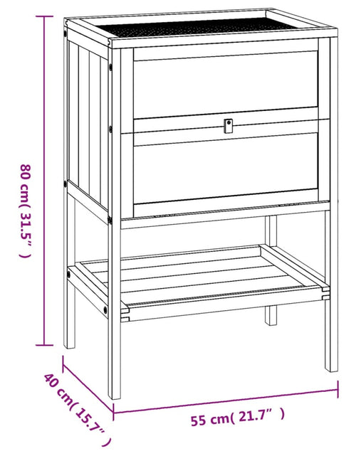 Încărcați imaginea în vizualizatorul Galerie, Cușcă pentru hamsteri, 55x40x80 cm, lemn masiv de brad
