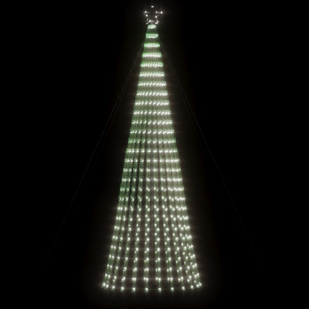 Con de lumină brad de Crăciun, 688 LED-uri alb rece, 300 cm