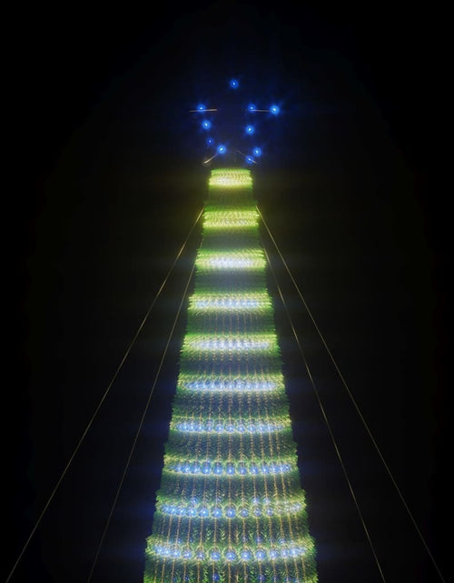 Загрузите изображение в средство просмотра галереи, Con de lumină brad de Crăciun, 1544 LED-uri albastre, 500 cm
