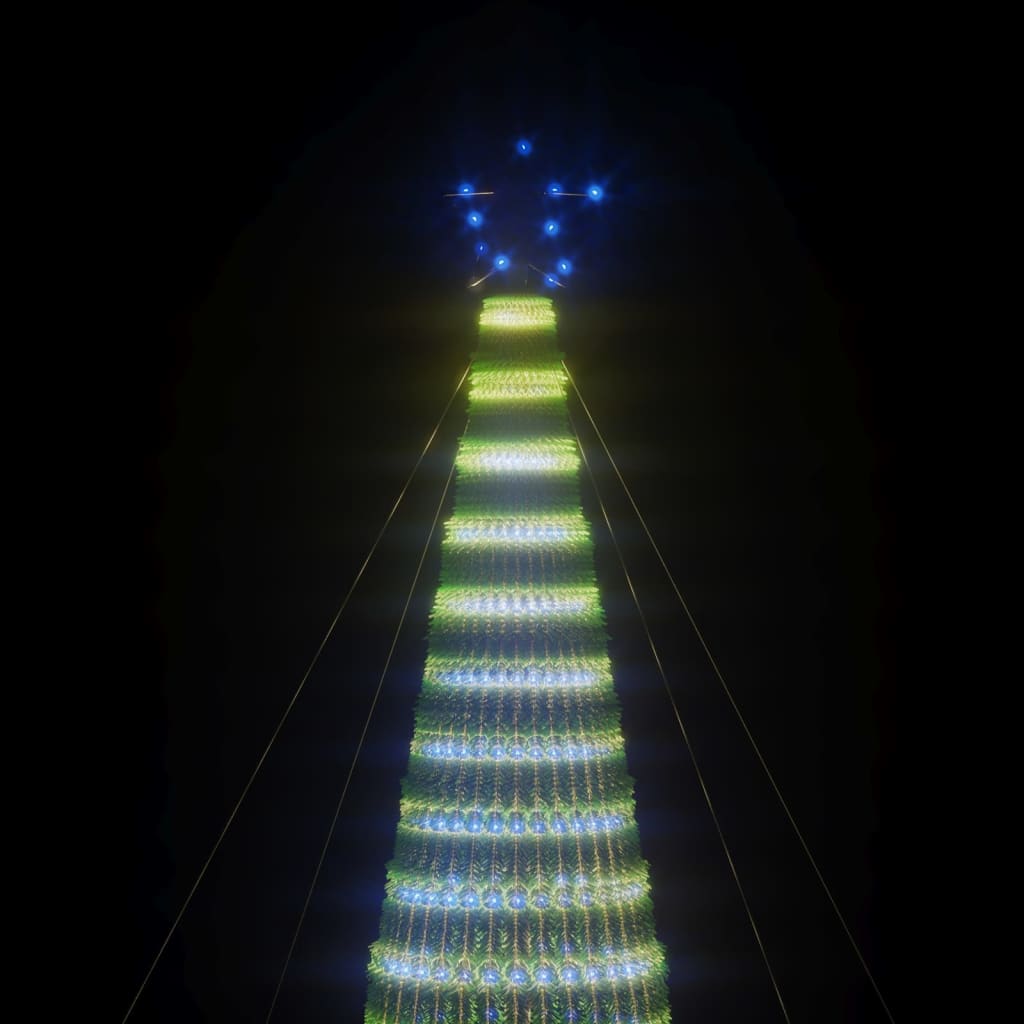 Con de lumină brad de Crăciun, 1544 LED-uri albastre, 500 cm