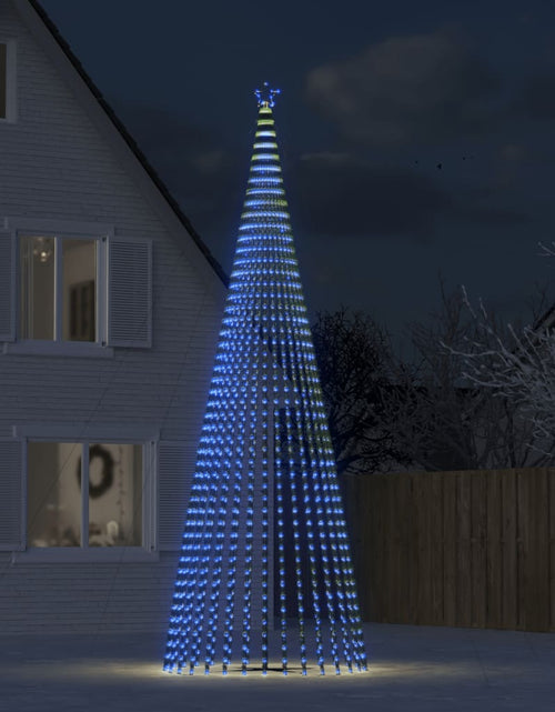 Încărcați imaginea în vizualizatorul Galerie, Con de lumină brad de Crăciun, 1544 LED-uri albastre, 500 cm
