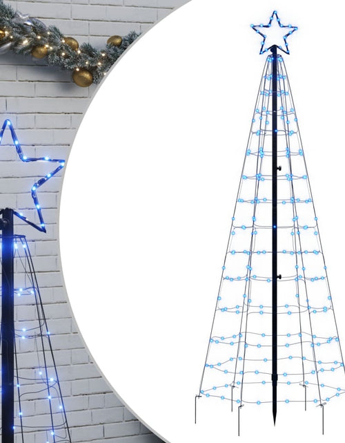 Загрузите изображение в средство просмотра галереи, Lumină brad de Crăciun cu țăruși 220 LED-uri, albastru, 180 cm
