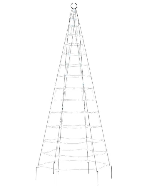 Загрузите изображение в средство просмотра галереи, Iluminat brad de Crăciun pe stâlp, 200 LED-uri alb rece, 180 cm
