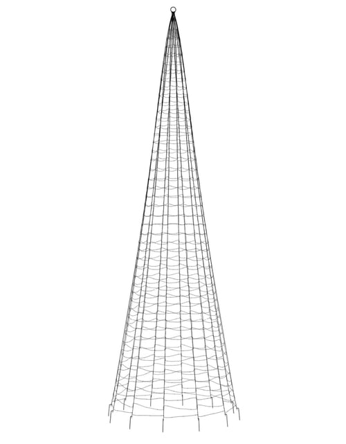 Загрузите изображение в средство просмотра галереи, Lumină brad de Crăciun pe catarg, 1534 LED-uri, alb cald 500 cm
