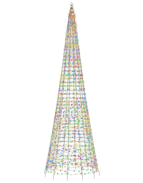 Încărcați imaginea în vizualizatorul Galerie, Iluminat brad de Crăciun pe stâlp 1534 LED-uri colorate, 500 cm
