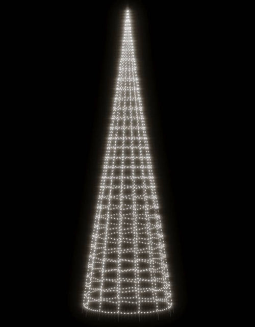 Загрузите изображение в средство просмотра галереи, Lumină brad de Crăciun pe catarg, 3000 LED-uri, alb rece 800 cm
