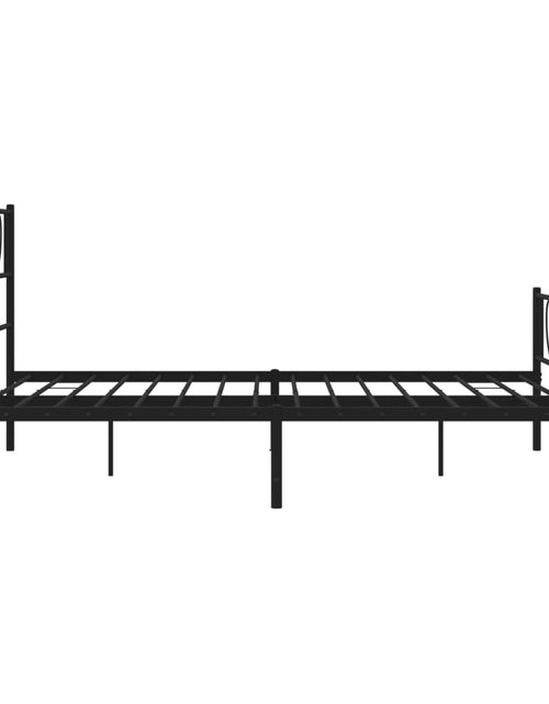 Încărcați imaginea în vizualizatorul Galerie, Cadru pat metalic cu tăblie de cap/picioare, negru, 140x200 cm
