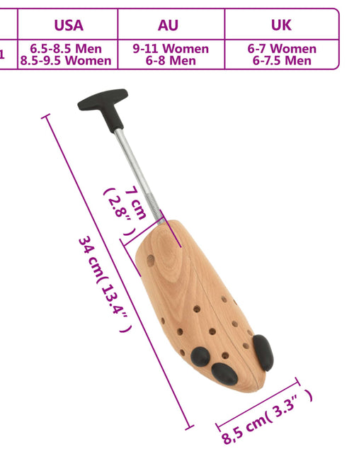 Загрузите изображение в средство просмотра галереи, Dispozitiv de lărgire pantofi, EU 39-41, lemn masiv de fag - Lando

