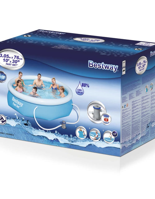 Încărcați imaginea în vizualizatorul Galerie, Bestway Set piscină Fast Set, 305 x 76 cm, 57270
