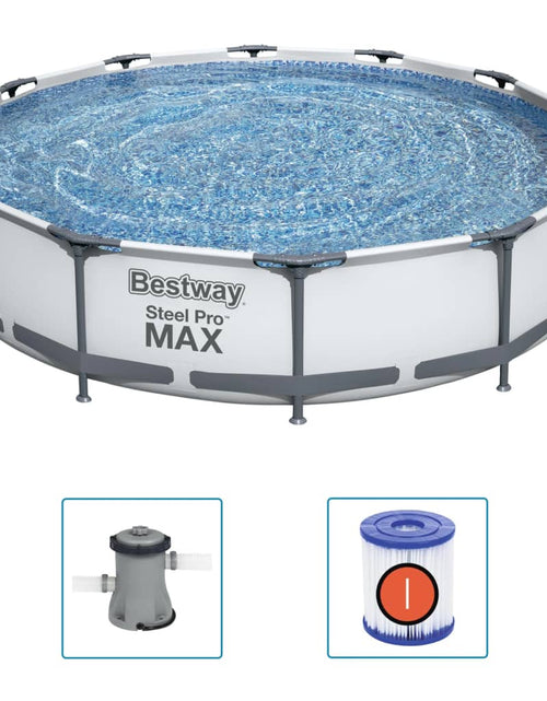 Încărcați imaginea în vizualizatorul Galerie, Bestway Set de piscină Steel Pro MAX, 366 x 76 cm
